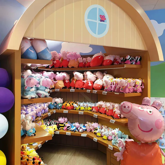 Peppa Pig soft toys in the PEPPA PIG Park Shop